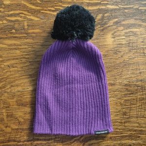 Obermeyer Wool Blend Ladies Purple Pom Winter Hat
